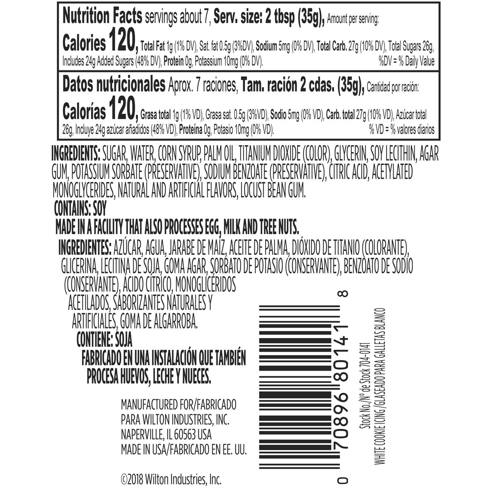 Wilton White Cookie Icing, 9 oz.