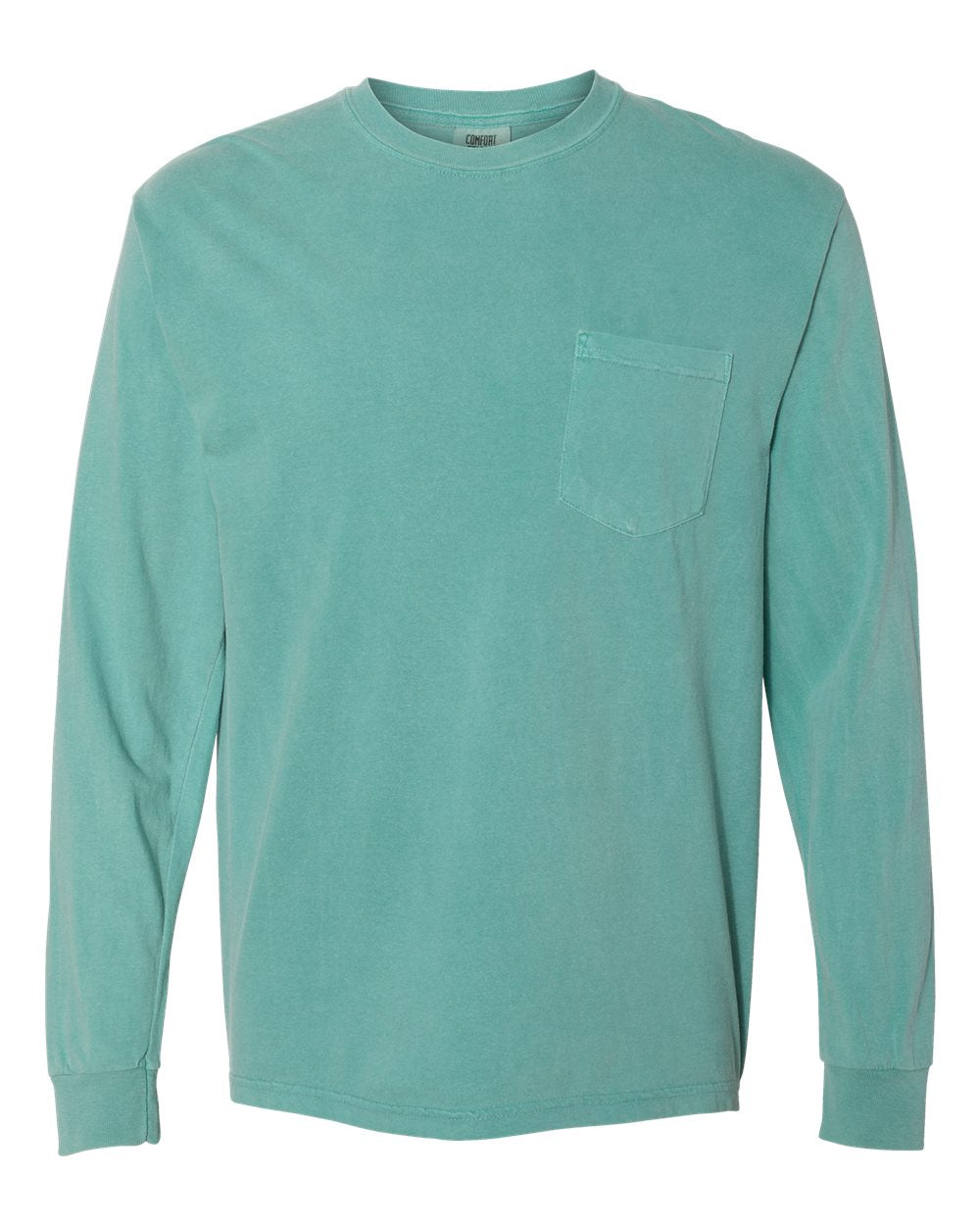 Comfort Colors® Garment-Dyed Heavyweight Crewneck Long Sleeve Pocket T-Shirt