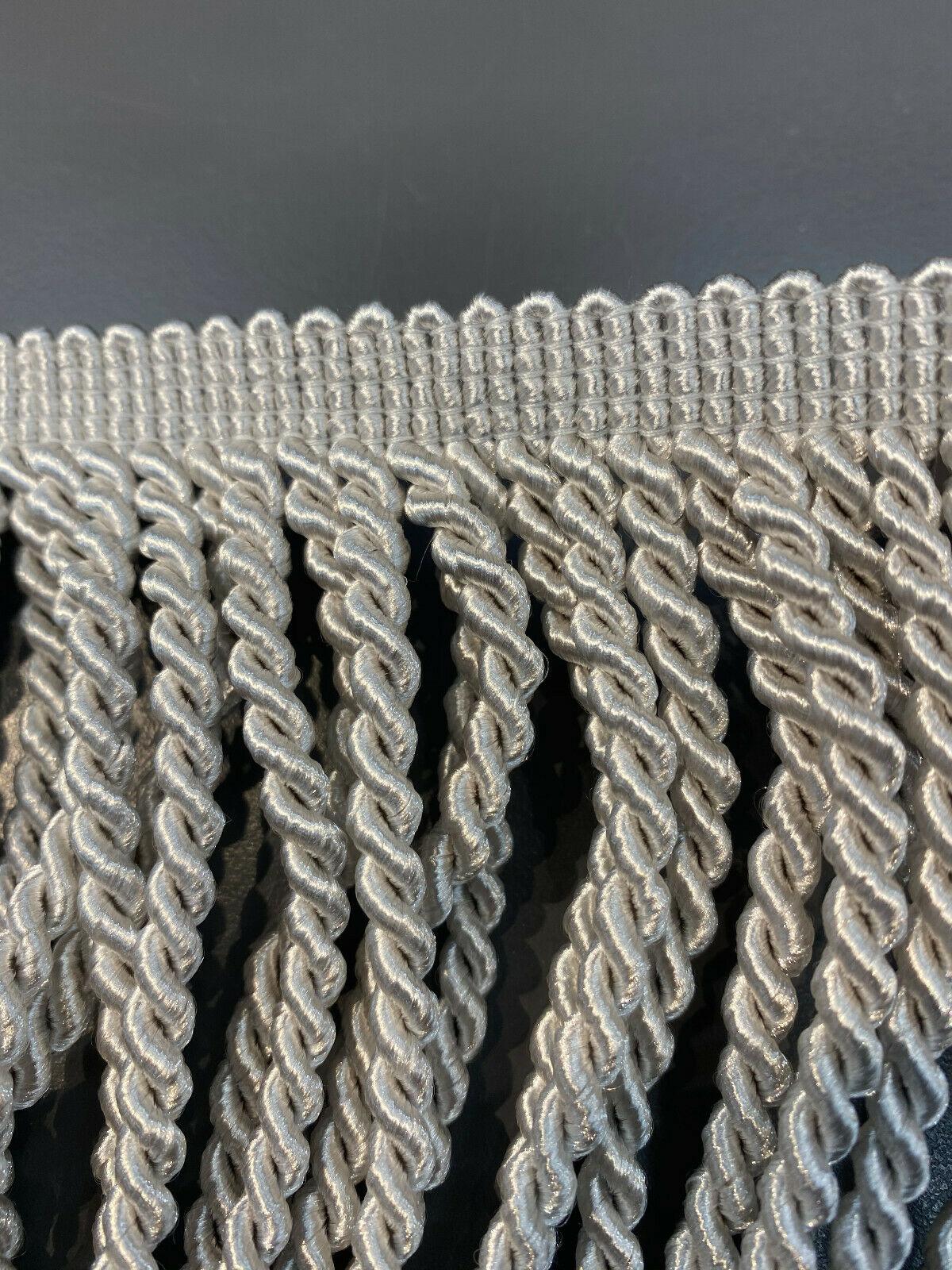 Bullion Fringe 6 Inch White Trim - Bullion Fringe, White, 6" Width (1 Yard)