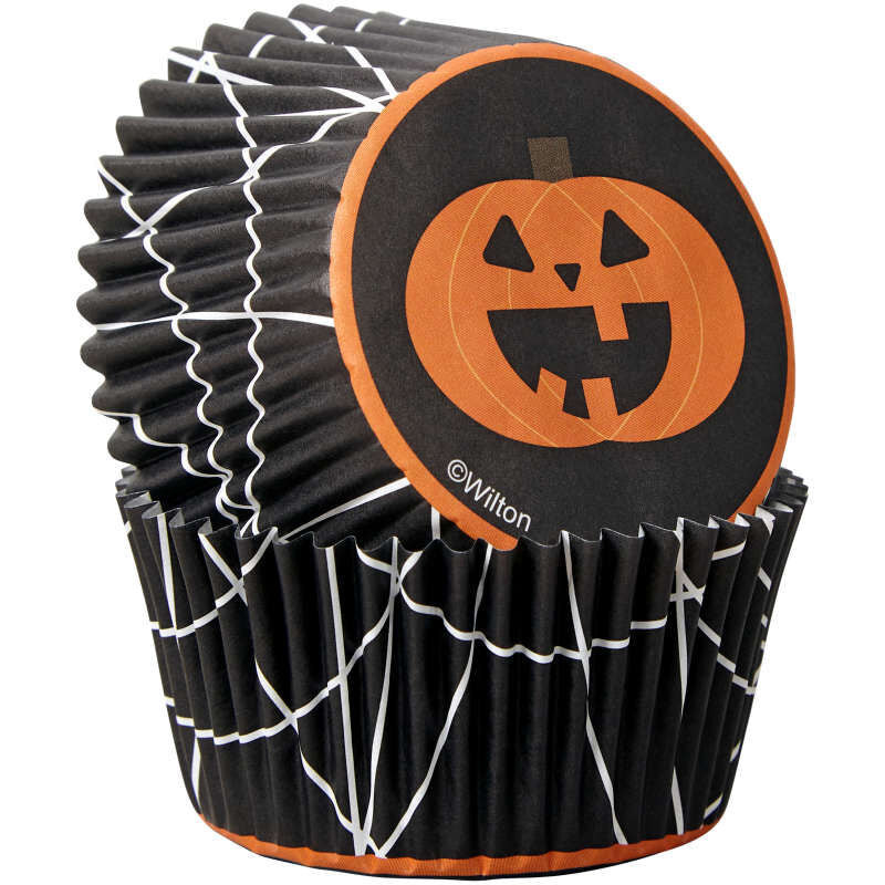 Wilton Halloween Jack-o'-Lantern Cupcake Liners, 75-Count