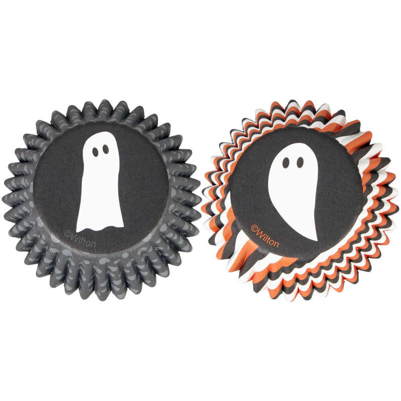 Wilton Halloween Ghosts Mini Cupcake Liners, 100-Count