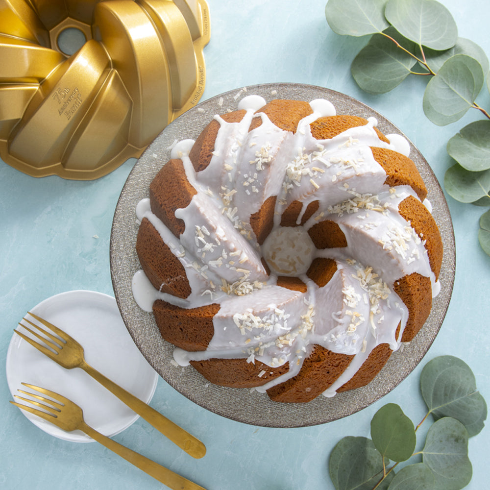 Nordic Ware 75th Anniversary Braided Bundt Pan, 12 Cup Capacity