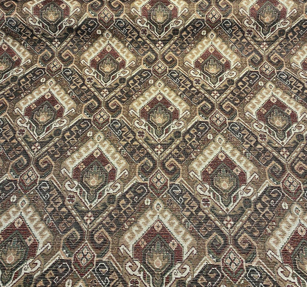 Swavelle Sarto Chenille Fabric - Mahogany Damask, 56" Width (1 Yard)