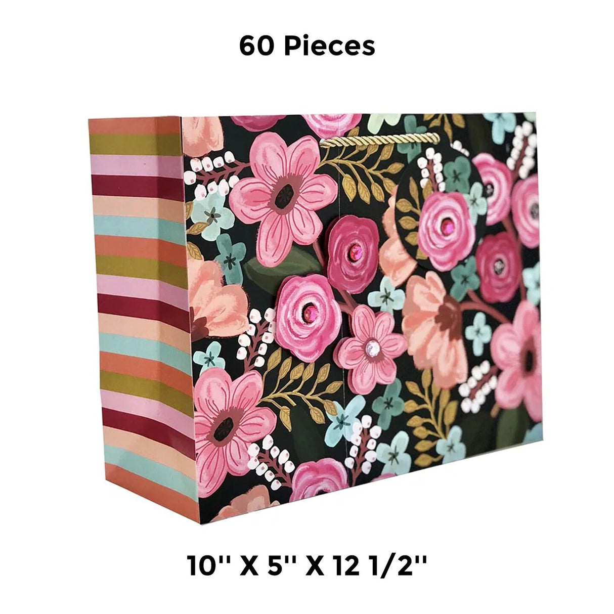 Decorative Patterned Gift Bags 10" X 5" X 12-1/2"