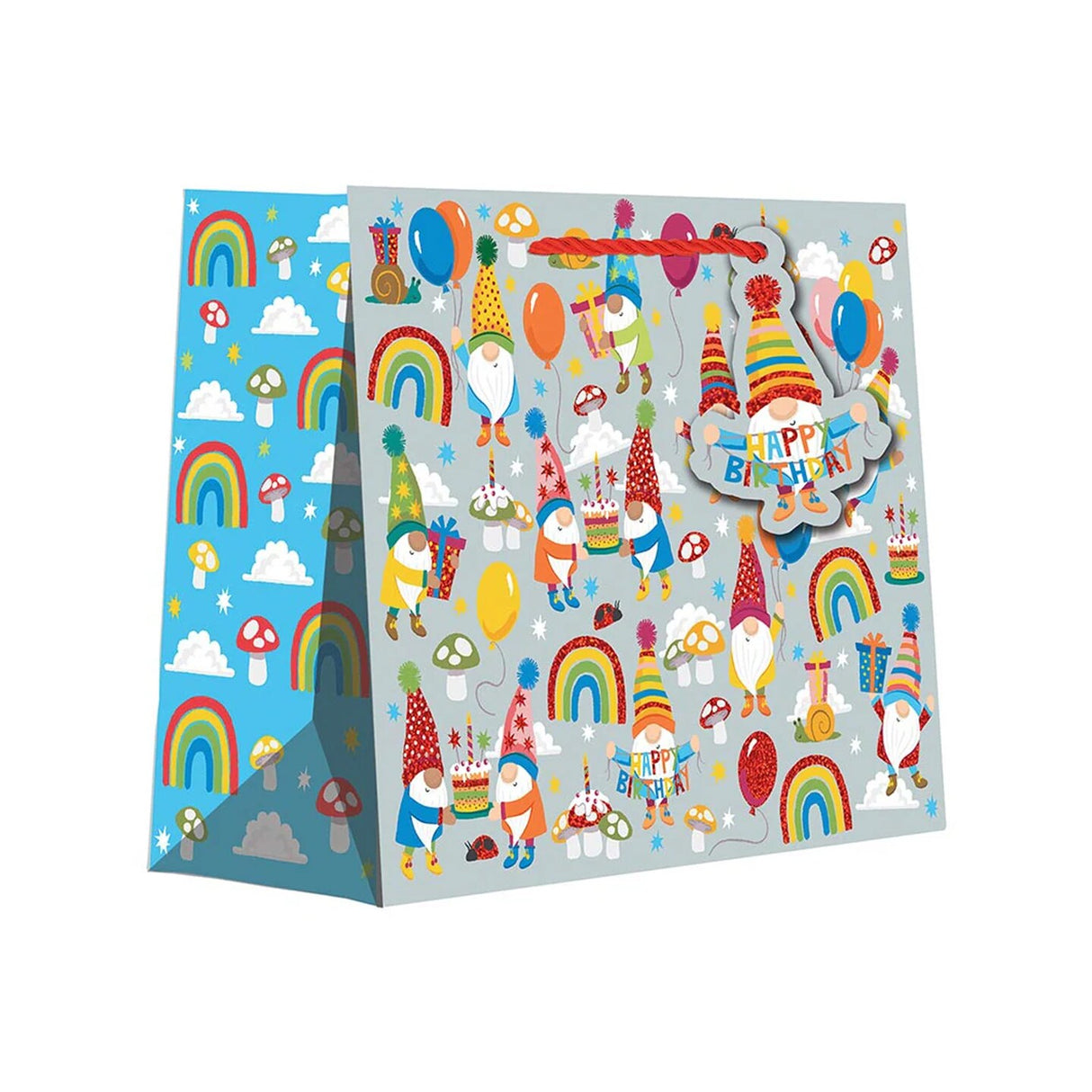 Patterned Gift Bags Set Retail Packaging Bags 10'' X 5'' X 12 1/2''