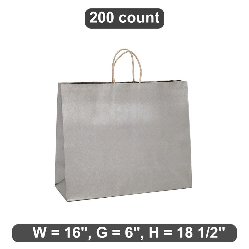 Metallic Shopping Bag Durable 16" x 6" x 18 1/2"