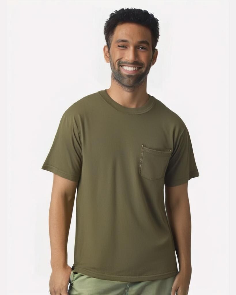 Comfort Colors® Garment-Dyed Heavyweight Pocket Crewneck Short Sleeve T-Shirt