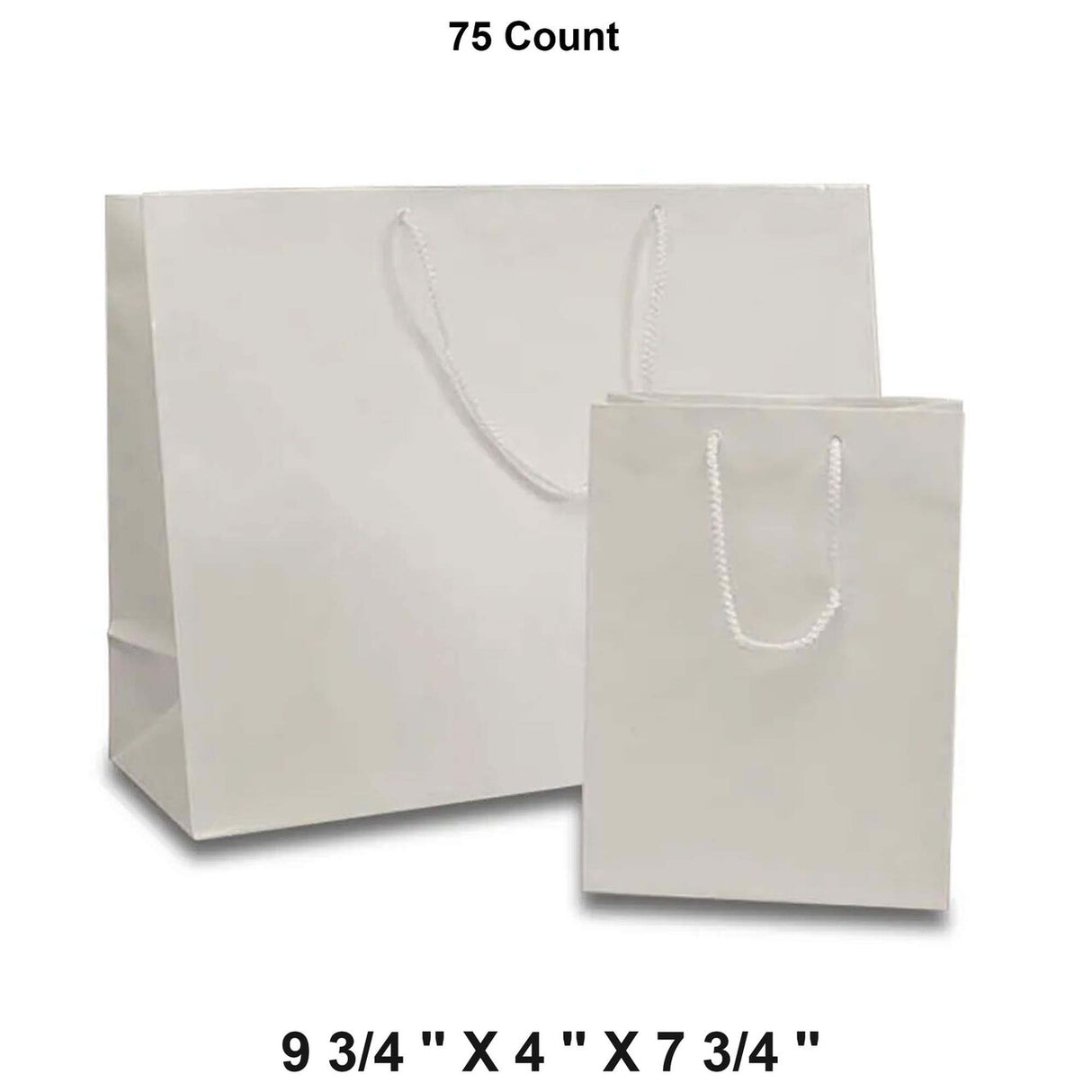 Luxurious Colored Glossy Paper Euro Totes 9 3/4'' x 4 '' x 7 3/4''