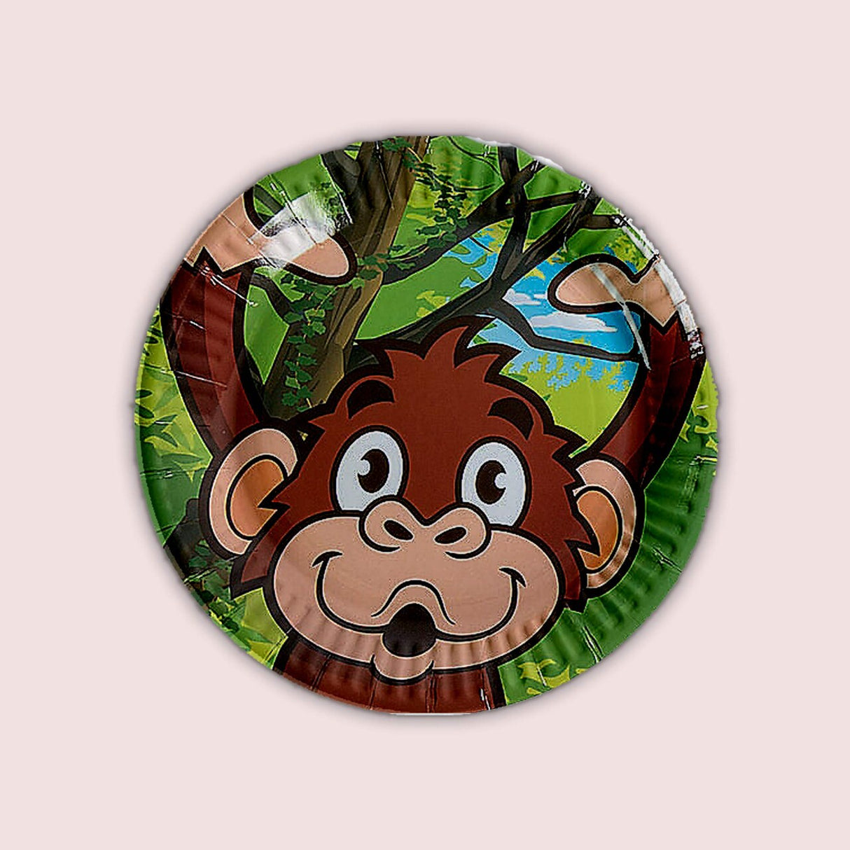 8 Ct. Zoo Adventure Party Animal Dessert Plates Lion, Giraffe, Monkey & Hippo 7"