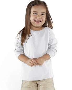 RADYAN® Toddler Crew Neck Long-Sleeve Fine Jersey T-Shirt - 3302