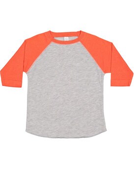 RADYAN® Toddler Baseball Fine Jersey Three-Quarter Sleeve T-Shirt