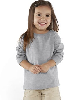 RADYAN® Toddler Crew Neck Long-Sleeve Fine Jersey T-Shirt