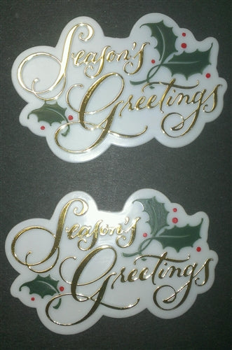 Season'S Greetings Cake Topper - 2 Pack