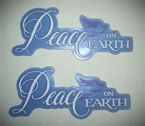 Peace On Earth Cake Plaque - 2 Pack
