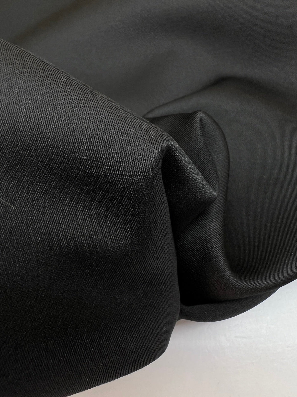 Black Polyester Satin Suit Fabric