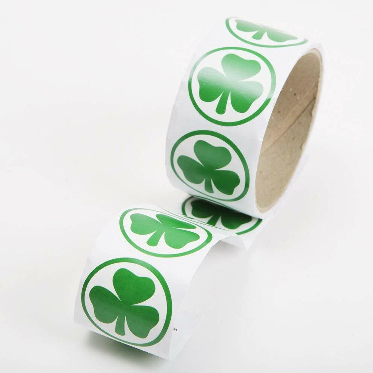 Festive Shamrock Sticker Roll for St. Patrick's Day Crafts 100 Pc