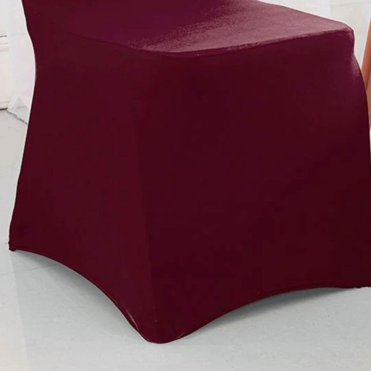 1 Piece Spandex Banquet Chair Cover Burgundy Stretch Wrinkle Resistant Event Decoration