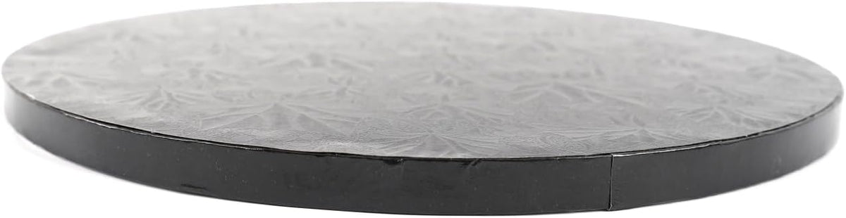 8" Round Black Foil Cake Board Drum
