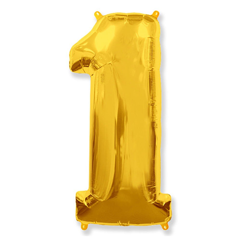 Foil Balloon 42 Inch Number 1 Gold