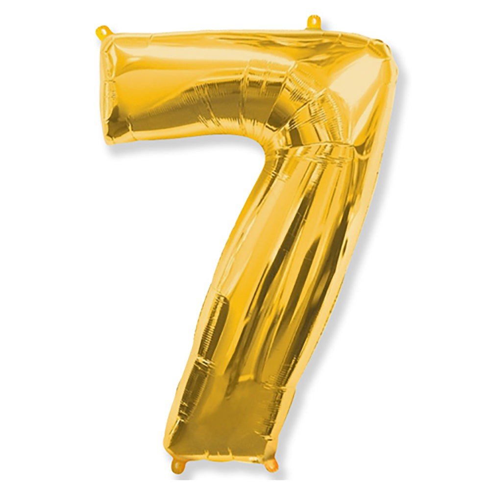 Foil Balloon Number 7 Gold