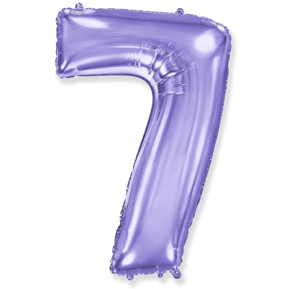 Foil Balloon Number 7 Lilac Purple