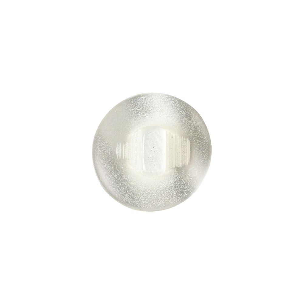 Translucent Ivory Floral Shank Back Plastic Button - 24L/15mm