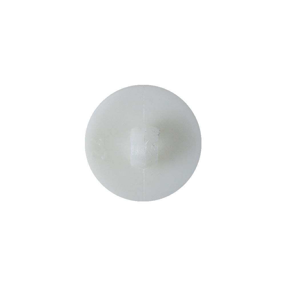 White Floral Embossed Shank Back Plastic Button - 25L/16mm