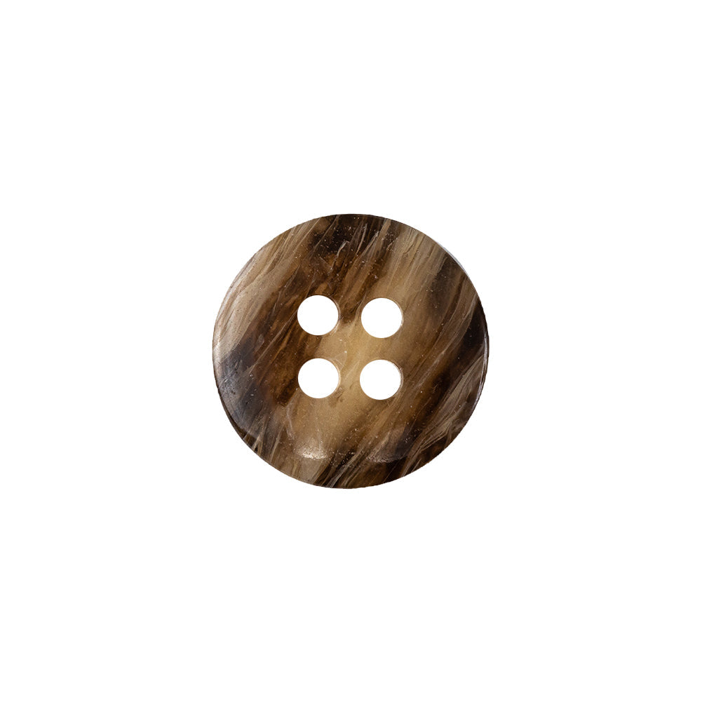 Brown, Toffee and Toasted Coconut Tire Rim 4-Hole Plastic Button - 24L/15mm