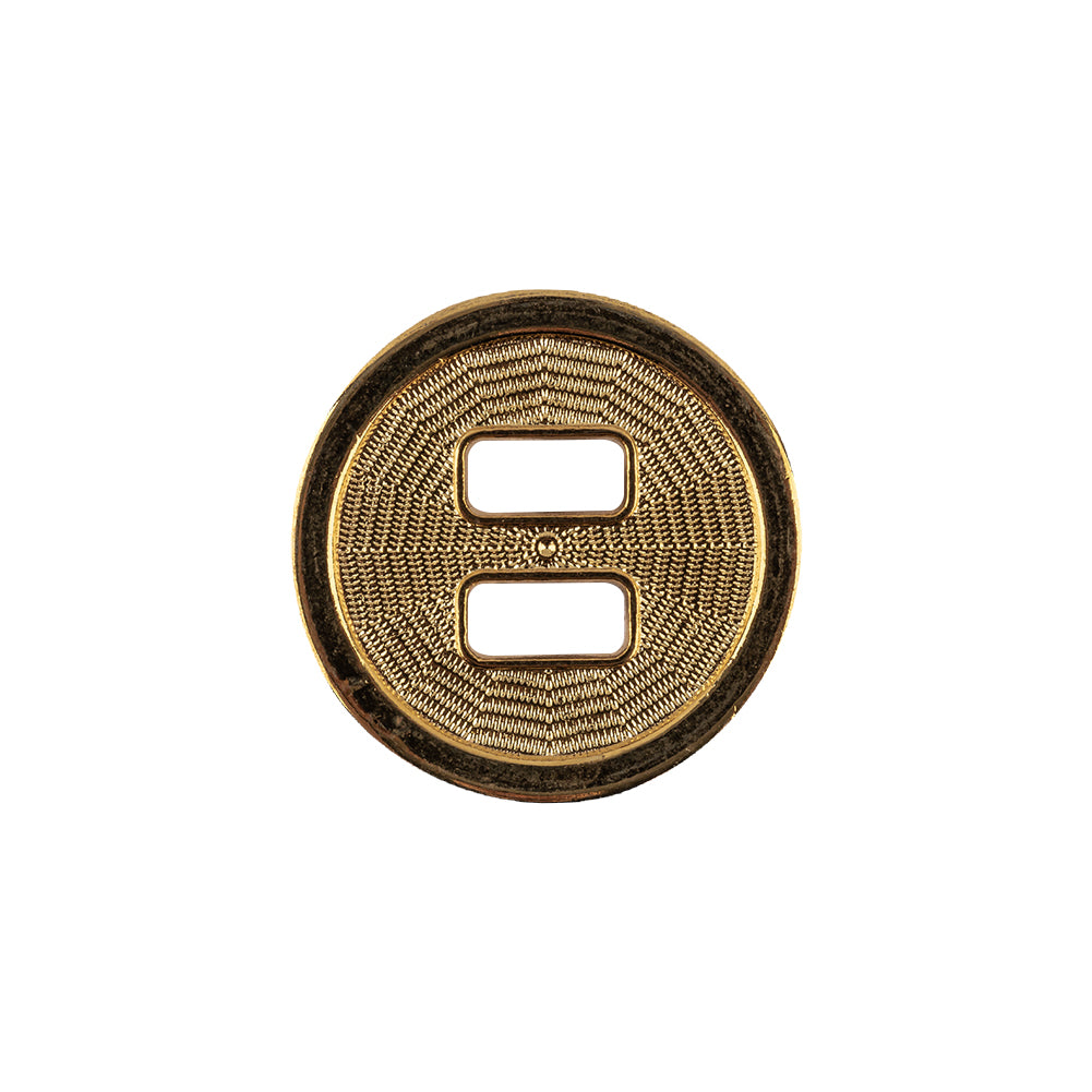 Italian Gold Spider Web Slated Metal Button - 32L/20mm