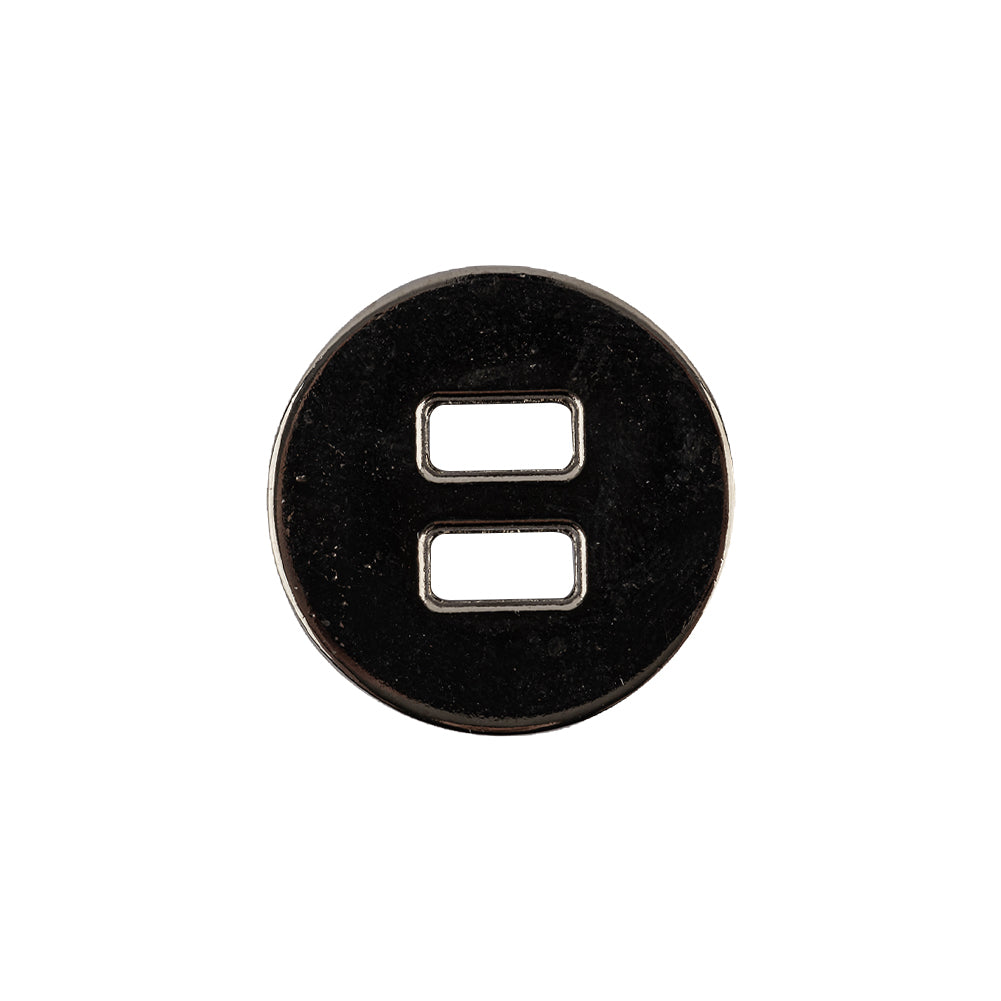 Italian Silver Spider Web Slated Metal Button - 32L/20mm