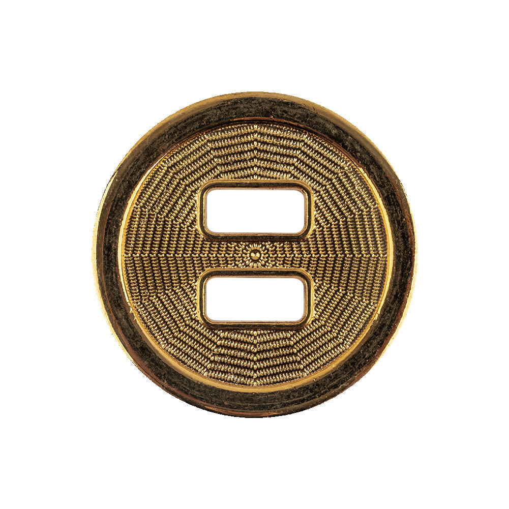 Italian Gold Spider Web Slated Metal Button - 40L/25.5mm