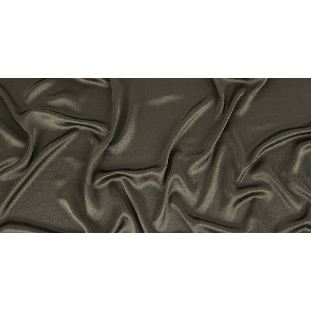 Army Green Satin-Faced Crepe