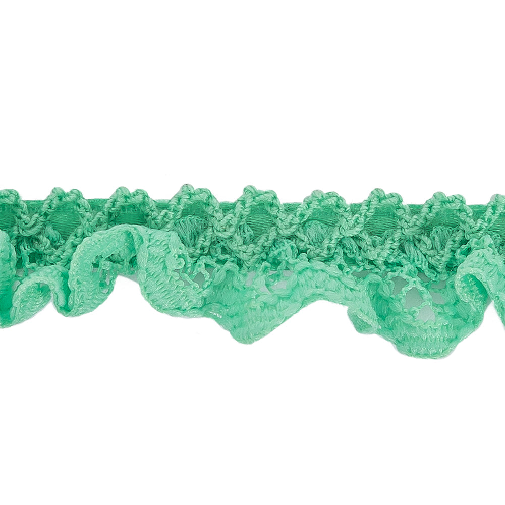 Spearmint Criss Cross Crochet Trimming - 0.625"