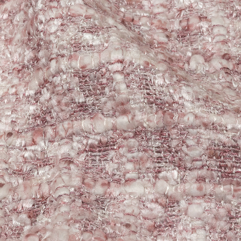 Newcastle Mauve and White Viscose and Acrylic Chenille Tweed
