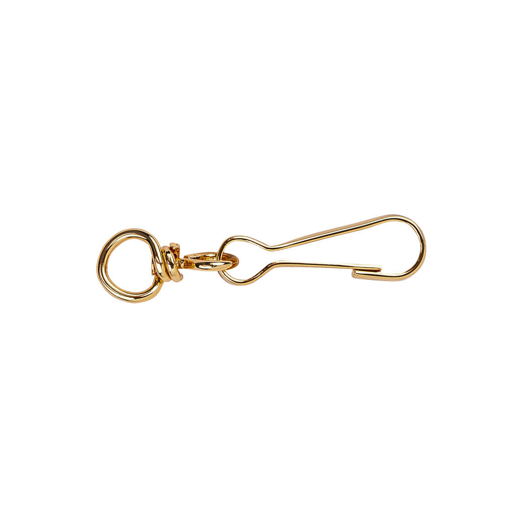 Shiny Gold Stamped Clip with Rounded Ring - 2.375" x 0.5625"