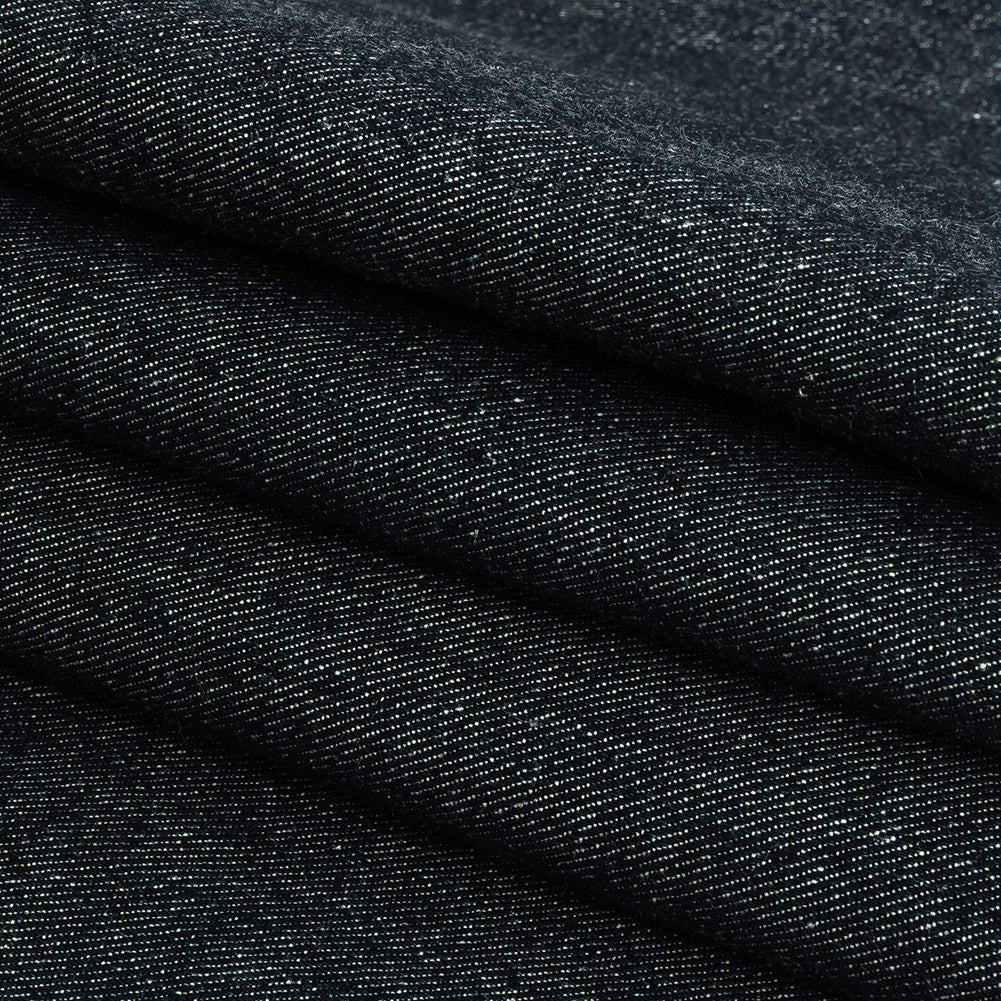 Heavyweight Bright Navy Cotton Denim Twill with Give