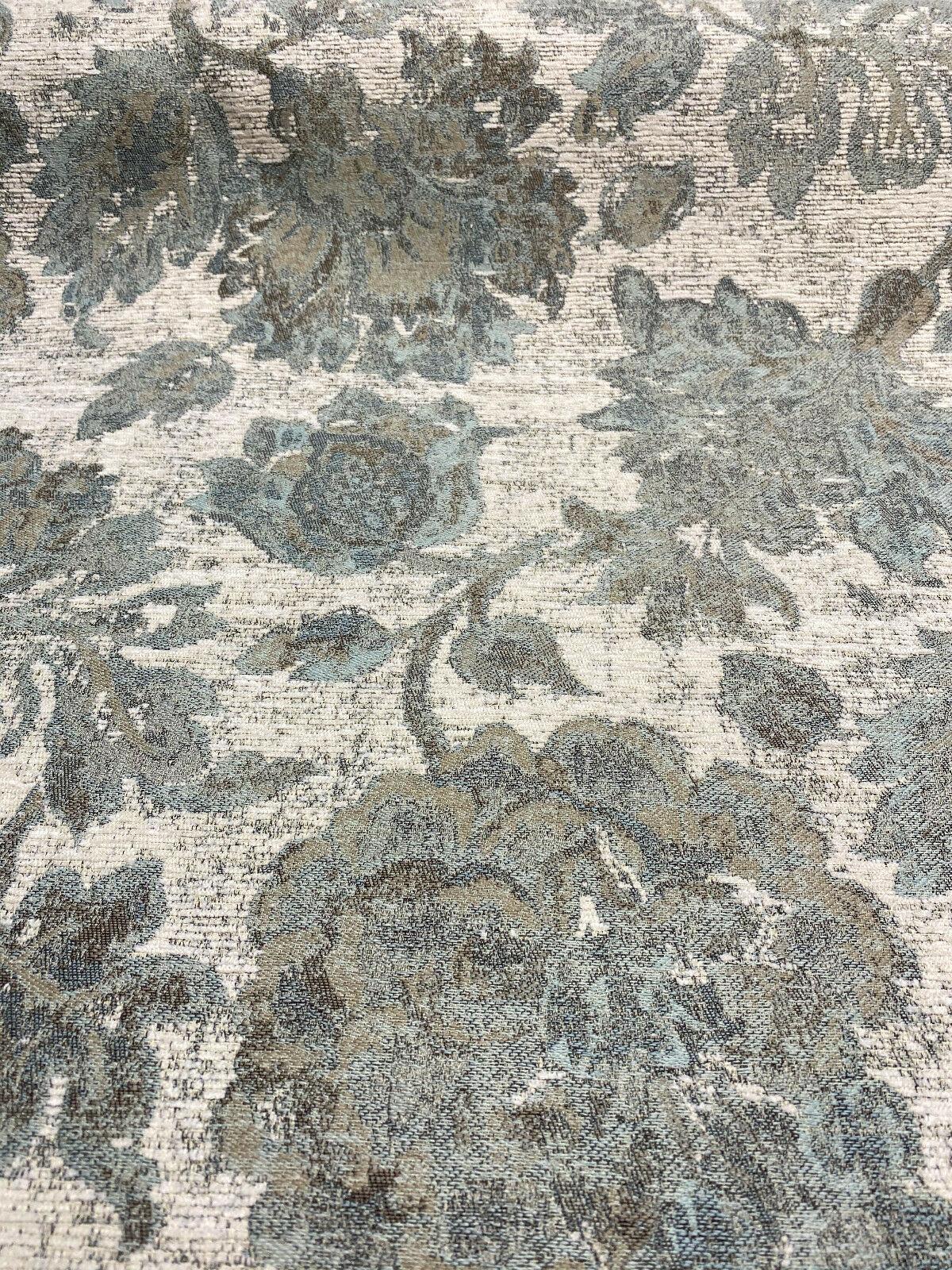 Swavelle Vintage Floral Chenille Goddess Moss Green Fabric - Moss Green Floral Pattern, 57" Width (1 Yard)