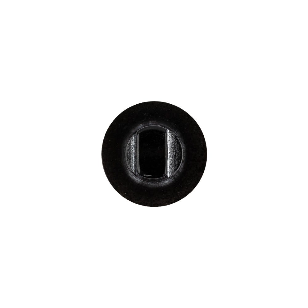 Black Rainbow Glitter Translucent Shank Back Button - 20L/12.5mm