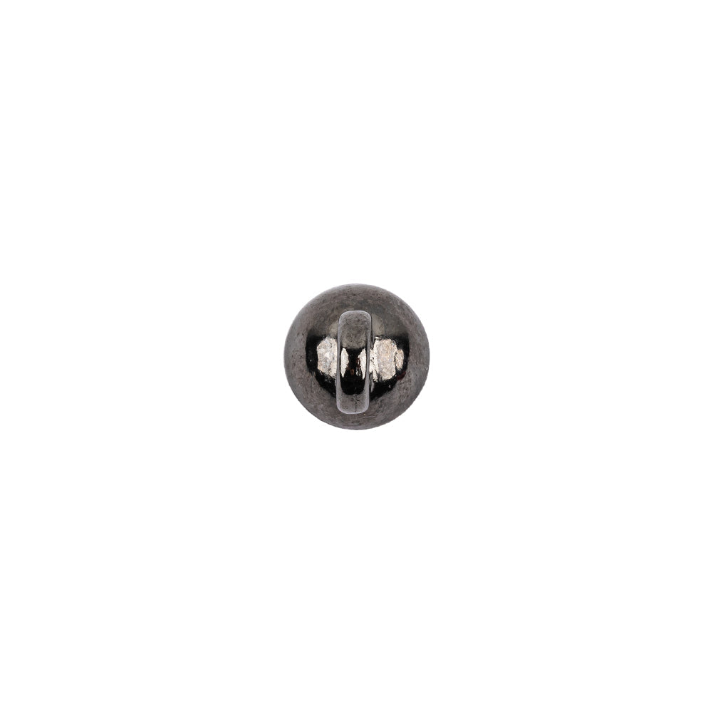 Spherical Silver Ball Shank Back Button - 12L/7.5mm