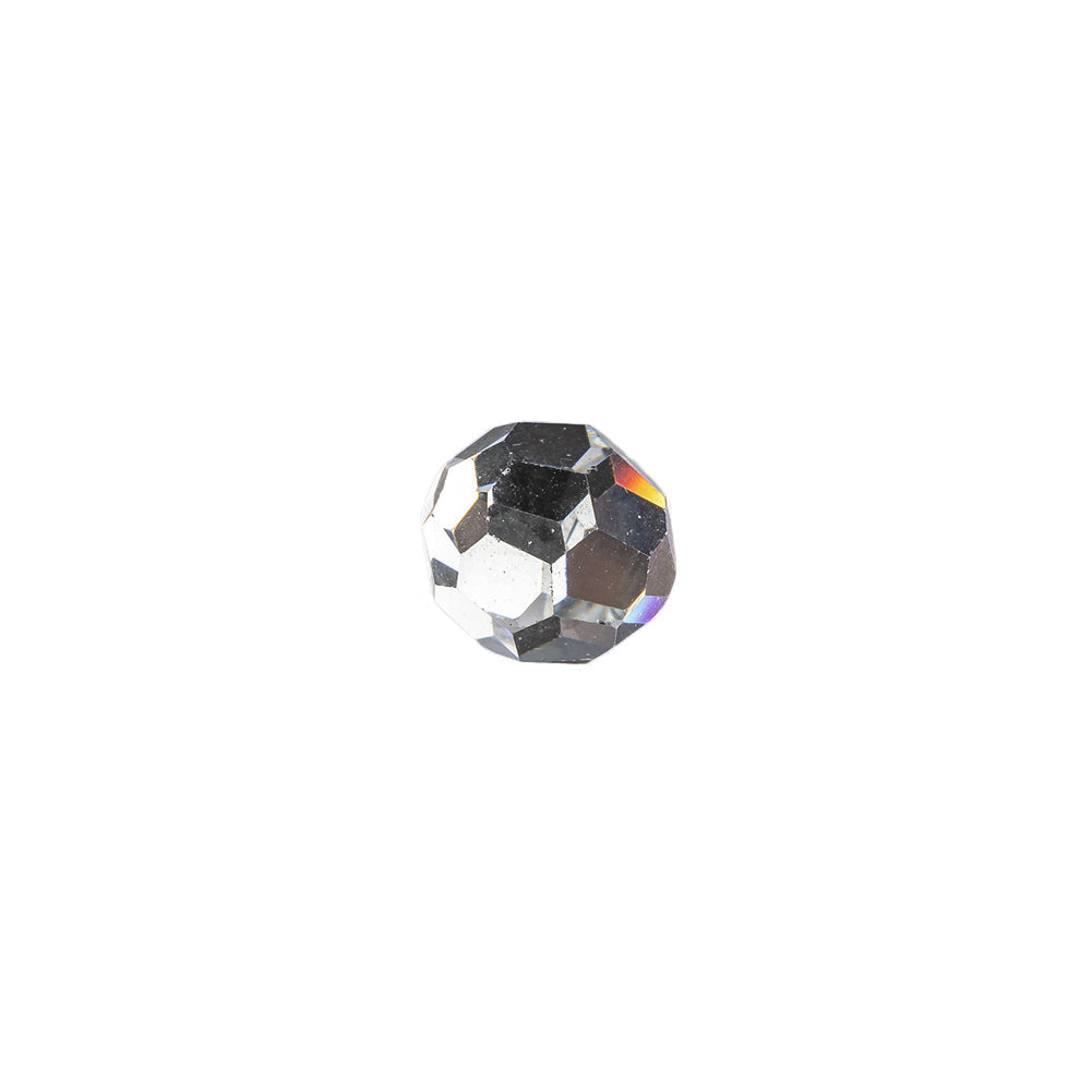 Vintage Swarovski Crystal Reverse Mirror Coated Faceted Shank Back Ball Button - 16L/10mm
