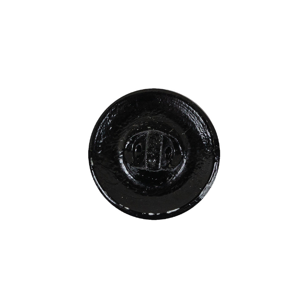 Vintage Jet Faceted Shank Back Glass Button - 28L/18mm
