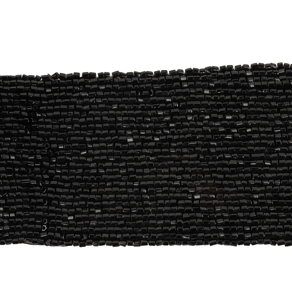 Vintage Fancy 27 Row Black Bugle Beaded Trimming - 2"