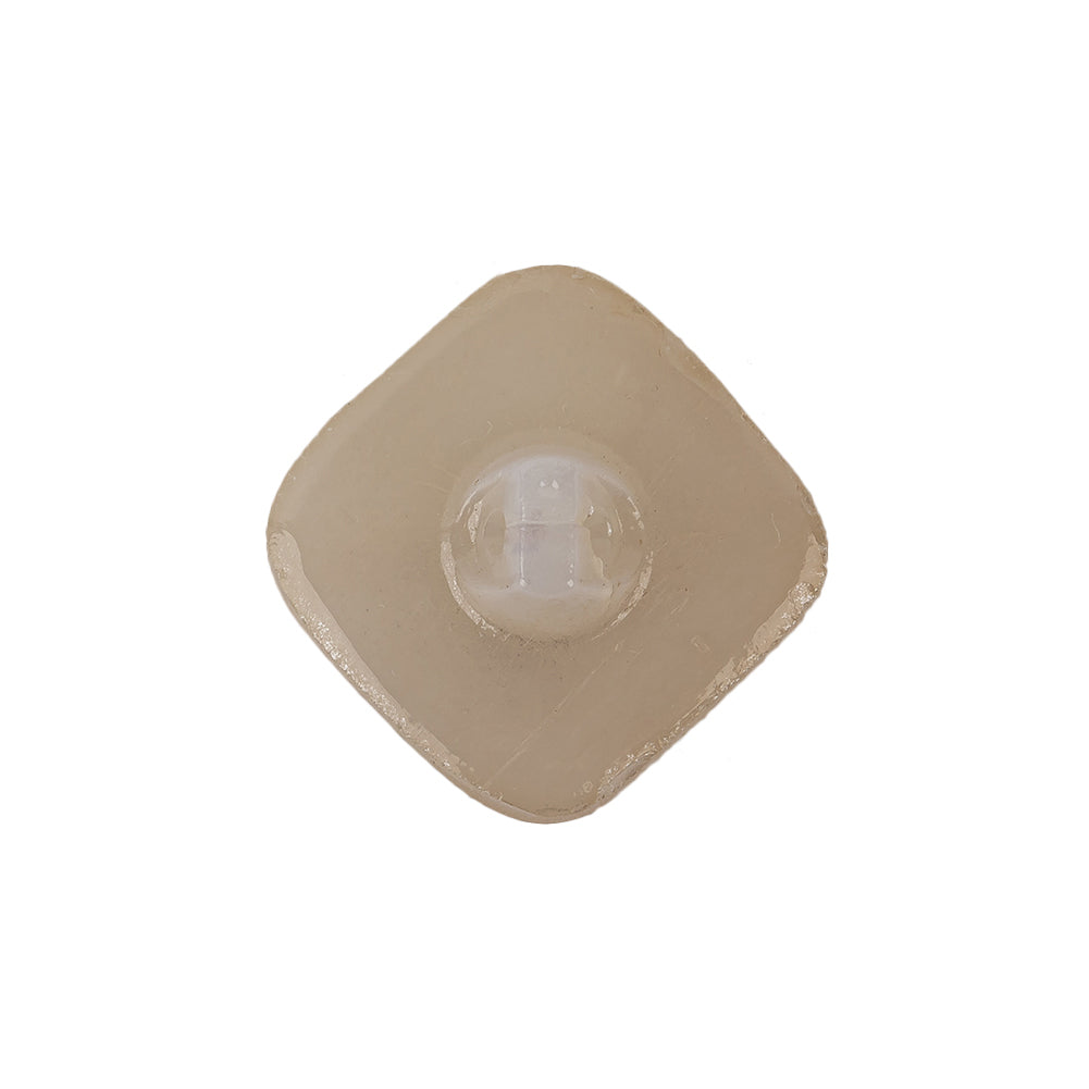 Vintage Pearl Finished Shank Back Square Glass Button with Rhinestone - 36L/23mm