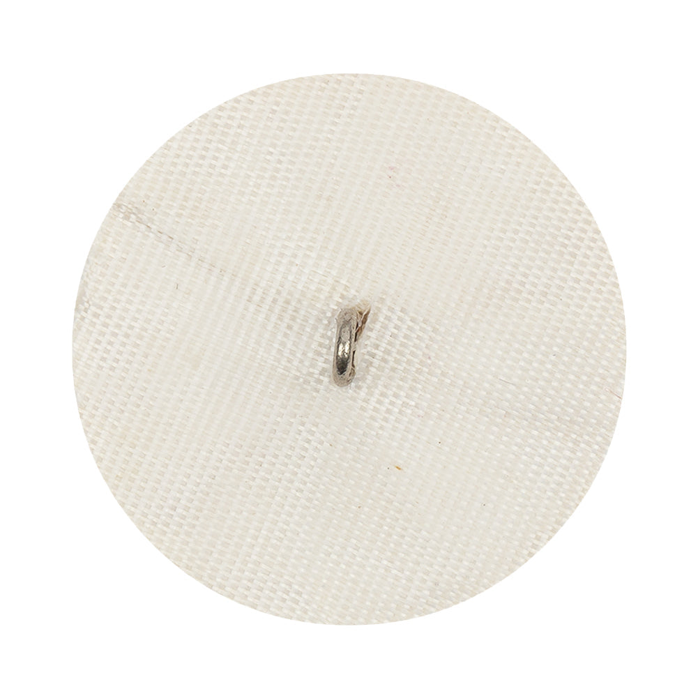 Vintage Lucent White Chop Beaded Dome Shaped Shank Back Button - 52L/33mm