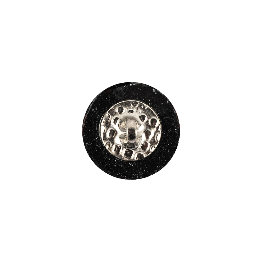 Vintage Swarovski Crystal Frosted Aluminum Foiled Dome-Shaped Shank Back Button - 22L/14mm