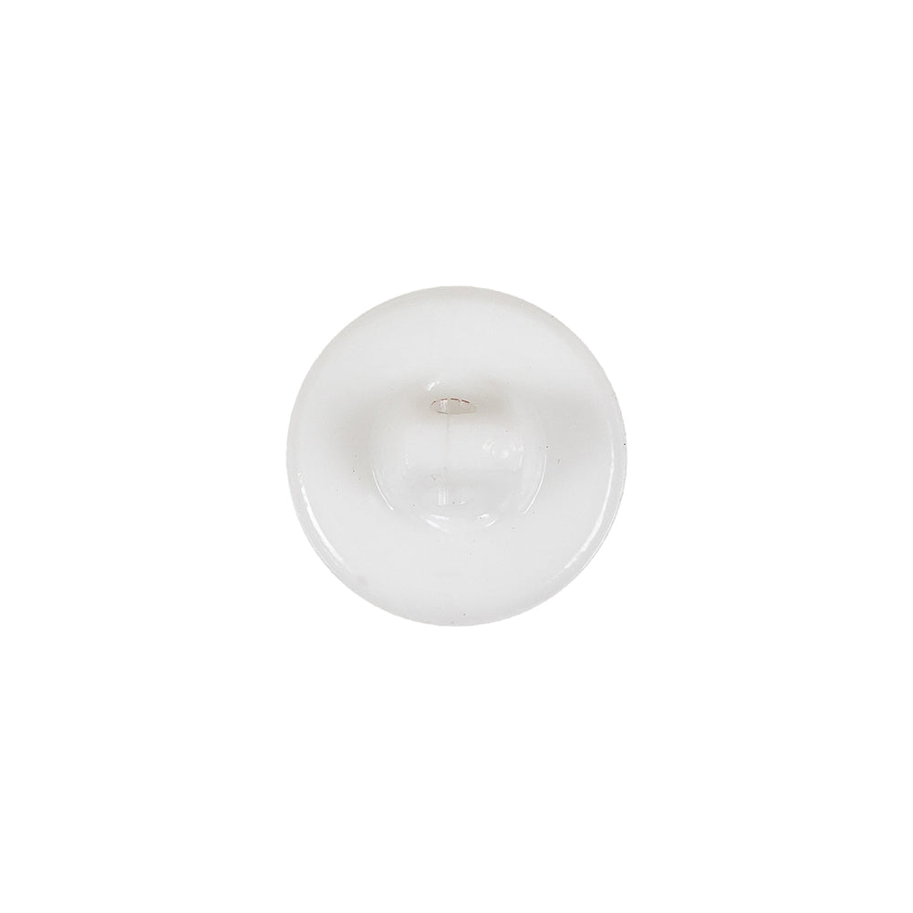 Vintage White and Red Apple Painted Shank Back Glass Button - 22L/14mm