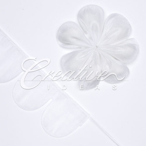 2" Flower Petal Pull Pouch - 10 Yards (White)