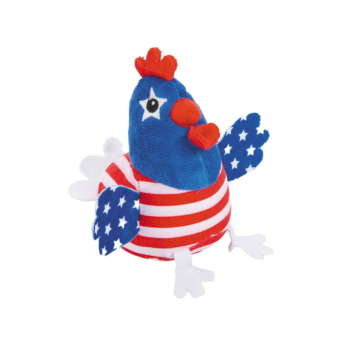 3" x 4 1/2" Patriotic American Flag Stuffed Chickens 12 Pieces
