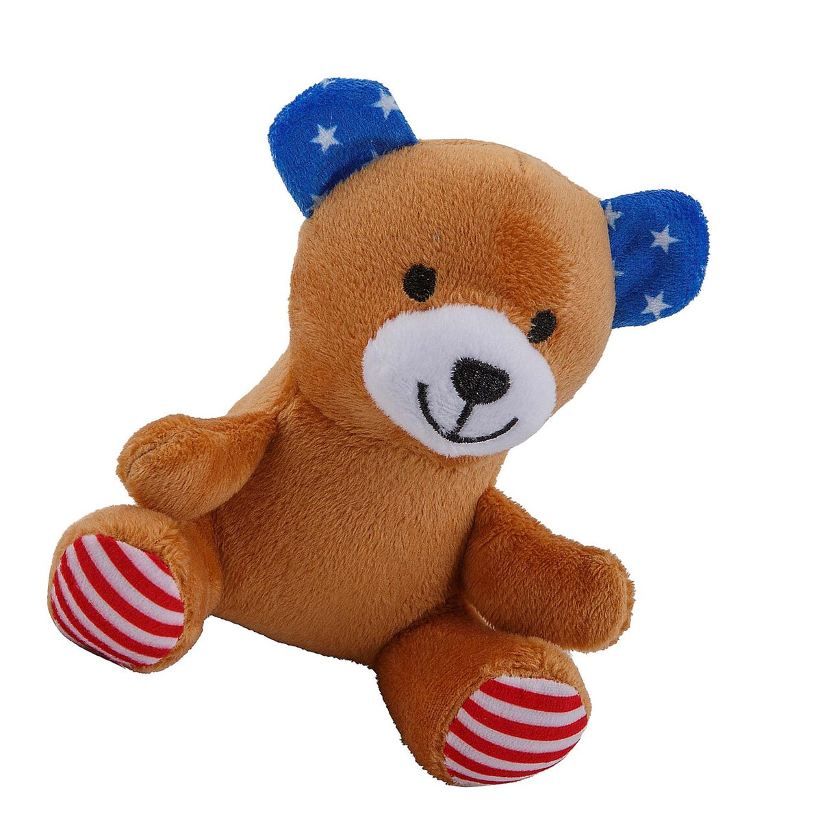 4 1/4" x 4 1/2" Patriotic Stars & Stripes Stuffed Bears 12 Pieces