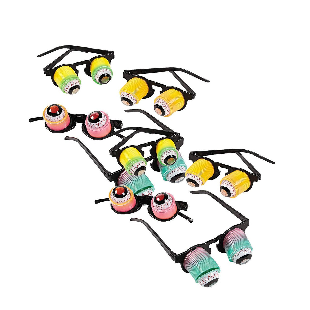 Kids Hanging Rainbow Goo-Goo Eyeglasses – Set of 12